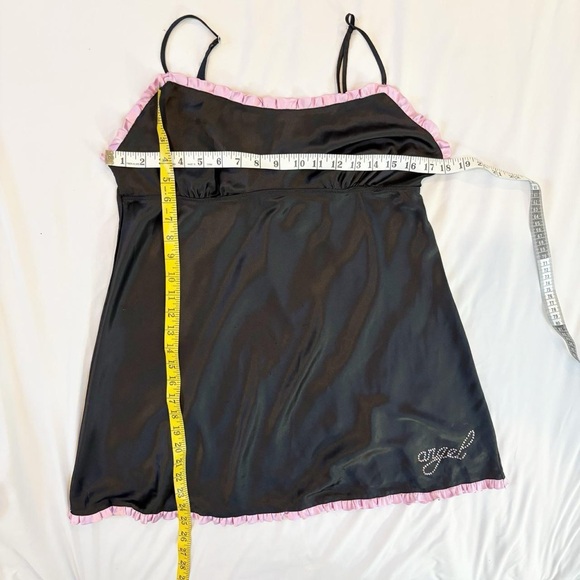 Victoria's Secret Angel Black and Pink Chemise Slip Dress Nighty Y2K Angel - Picture 5 of 8